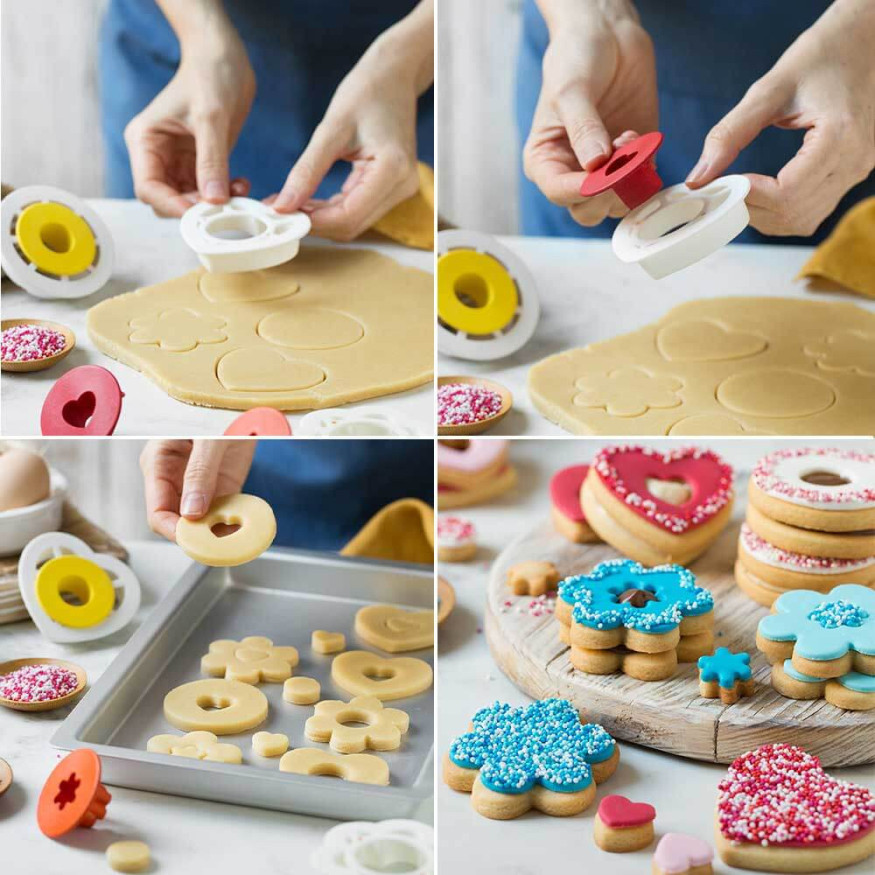 Kit emporte-pièces 6 pièces Mix & Match idéal pour biscuits