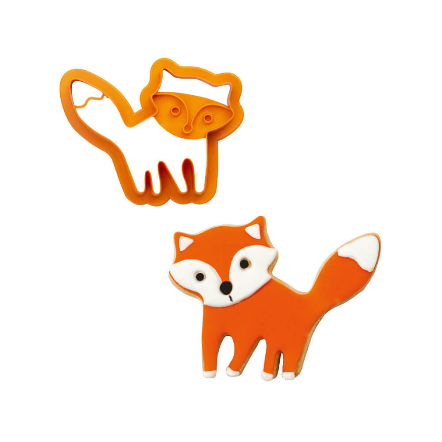 Emporte-pièce avec détails en plastique Renard 7.5 x 10 x 2.