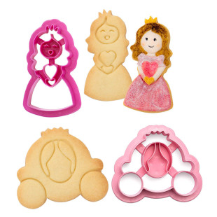 Kit 2 emporte-pièces en plastique : Princesse - Decora