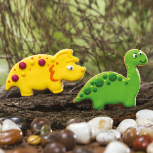 Kit 2 emporte-pièces en plastique : Dinosaure - Decora