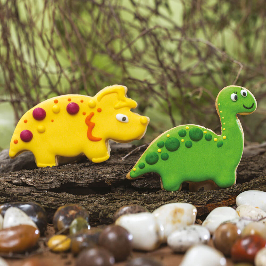Kit 2 emporte-pièces en plastique : Dinosaure - Decora