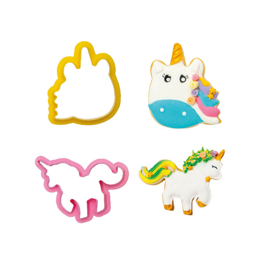 Kit 2 emporte-pièces : Licorne - Decora