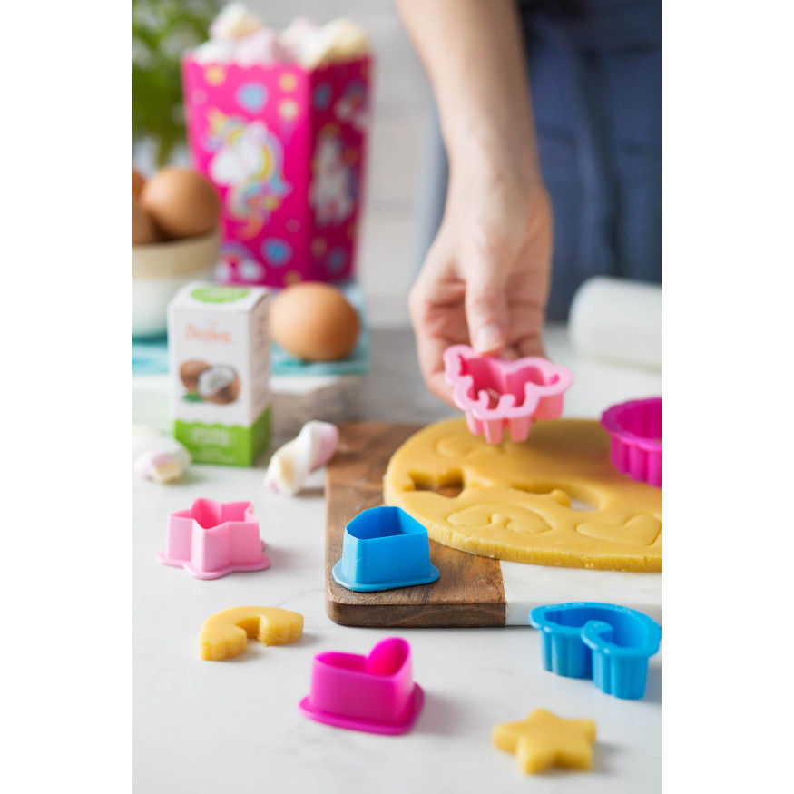Kit 6 petits emporte-pièces en plastique : Licorne - Decora