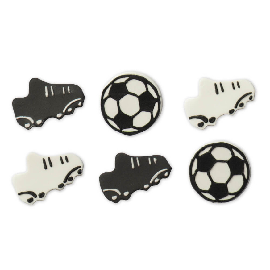 Plaque de décors comestibles : 6 décors Football - Decora