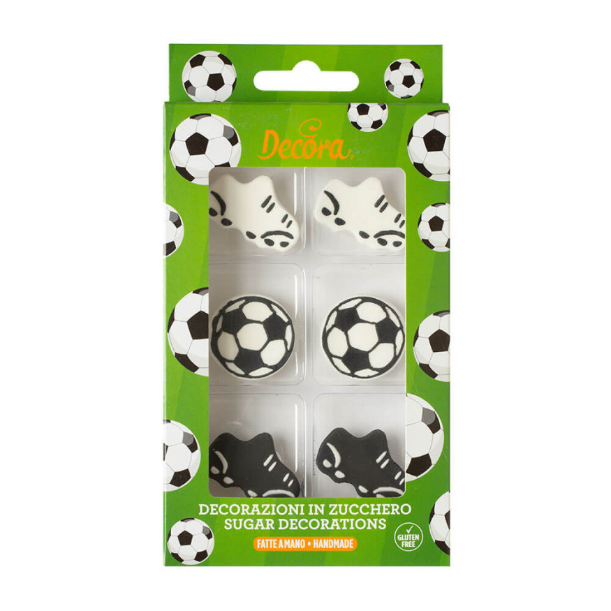 Plaque de décors comestibles : 6 décors Football - Decora