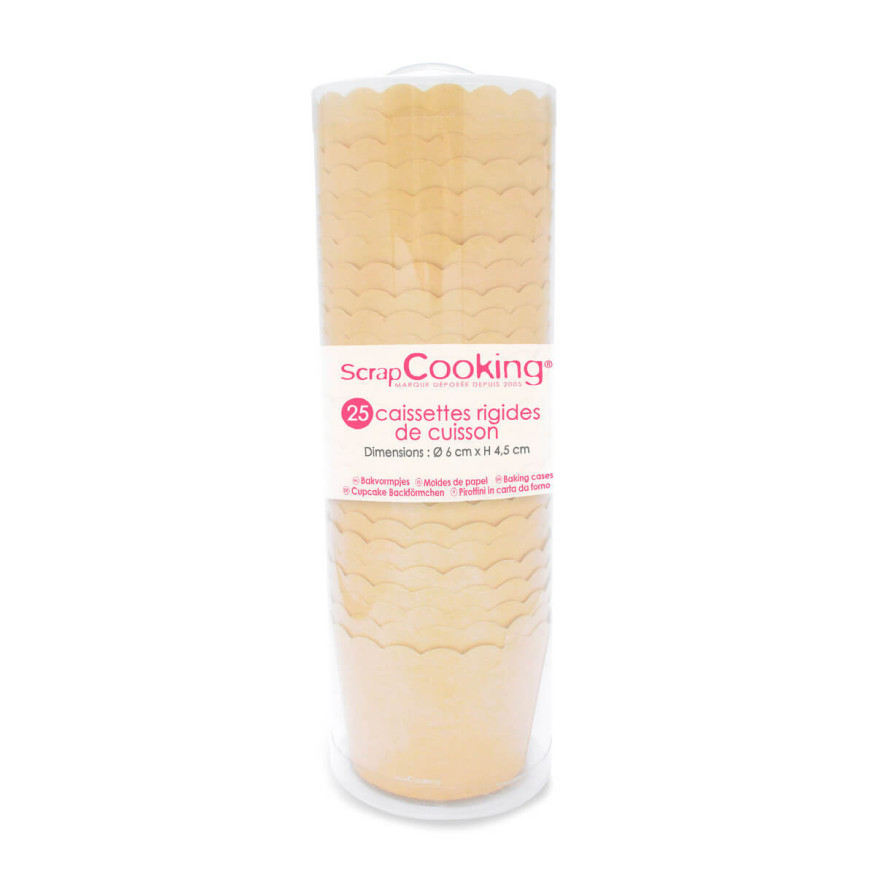 25 caissettes de cuisson pour muffins et cupcakes kraft 6 x