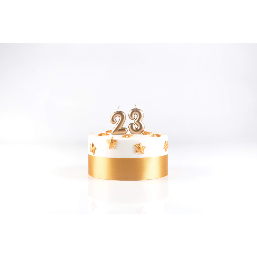 Mini bougie dorée 2 hauteur 4,5 cm