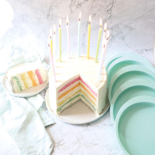 5 moules pour layer cake en silicone 18 x 2 cm - Scrapcooking