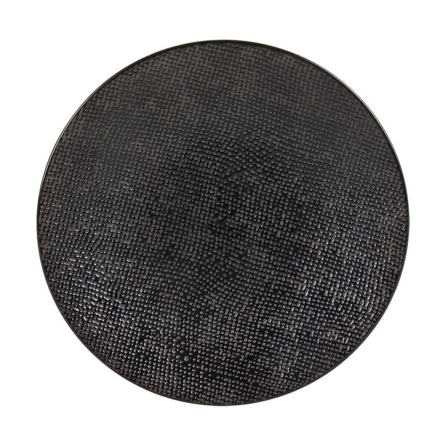 Assiette à dessert 21cm en grès Vésuvio noir - Table passion
