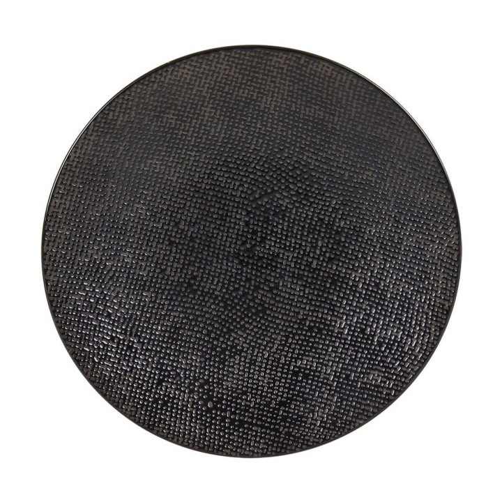 Assiette à dessert 21cm en grès Vésuvio noir - Table passion