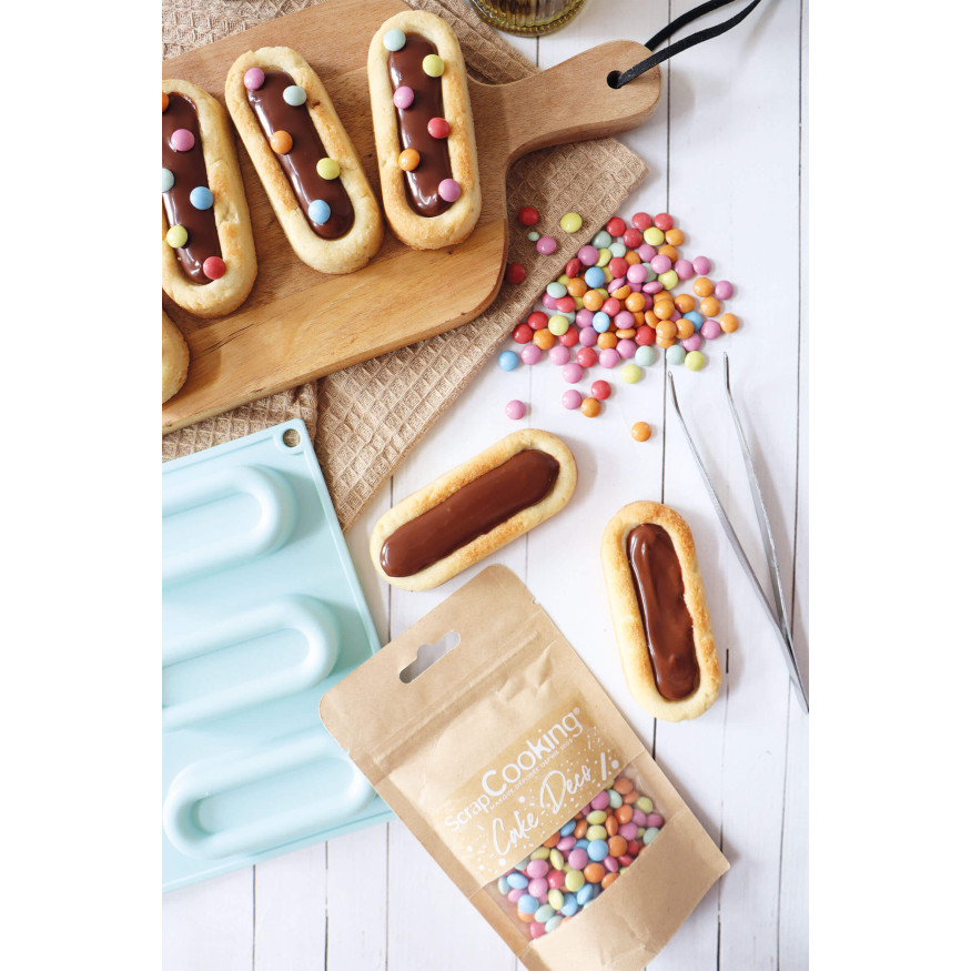 Moule en silicone 7 biscuits fingers 3.5 x 9 cm - Scrapcooki