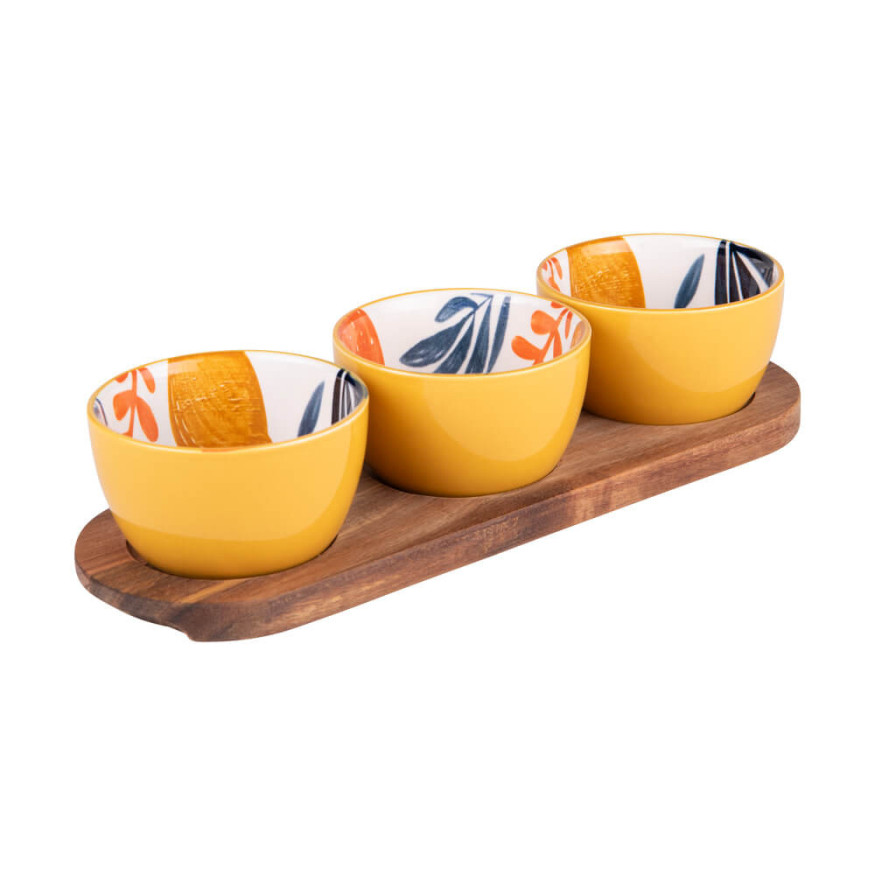 Service apritif 3 bols 32 cm Sicilia - Table passion
