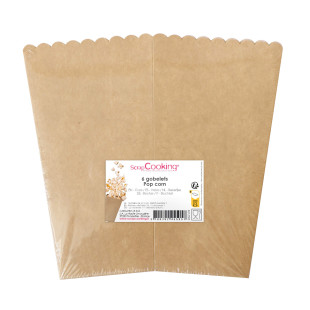 6 gobelets pour pop corn - Scrapcooking