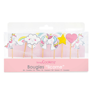8 bougies licorne - Scrapcooking