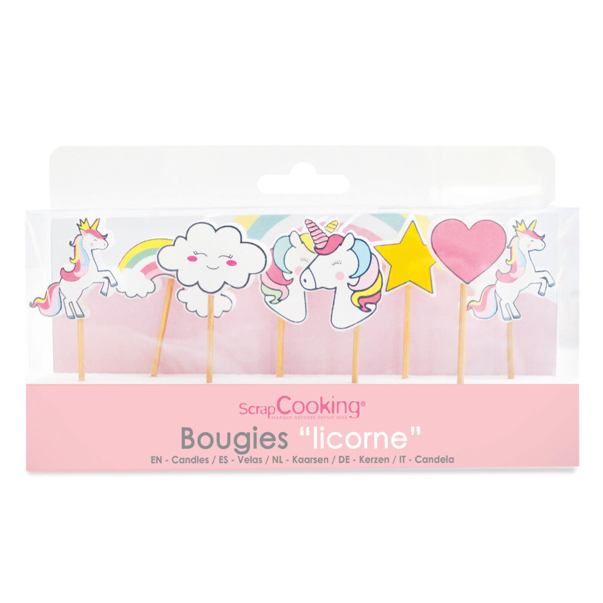 8 bougies licorne - Scrapcooking