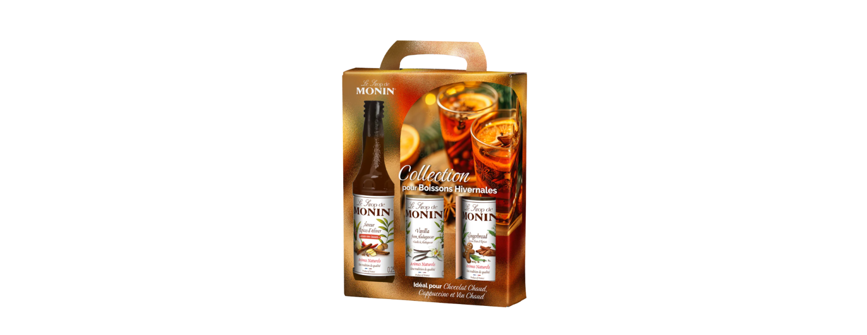 Coffret boissons hivernales, 3 x 25cl - Monin