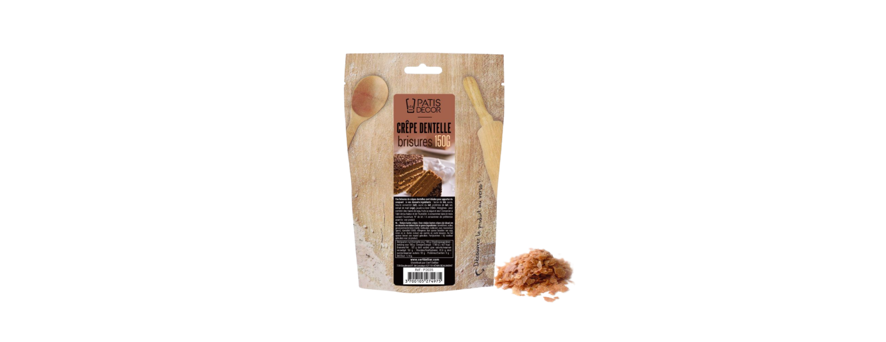 Brisures de crêpe dentelle 250 gr - Trésors de Chefs