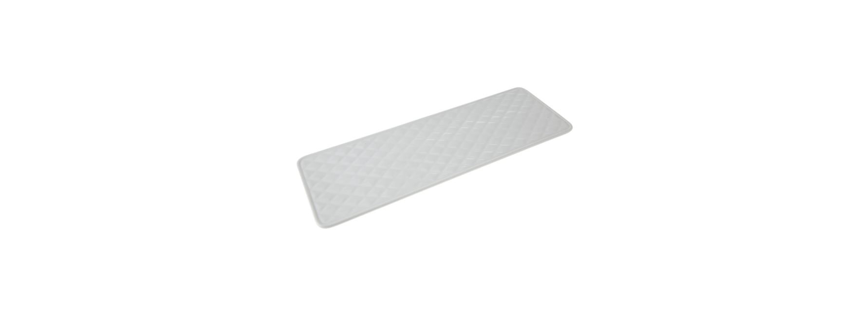 Plat à cake en porcelaine blanc 40.3 x 14 cm - Cosy Trendy