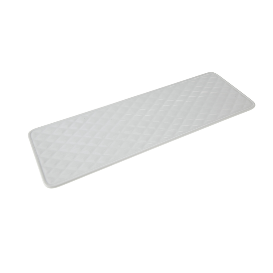 Plat à cake en porcelaine blanc 40.3 x 14 cm - Cosy Trendy