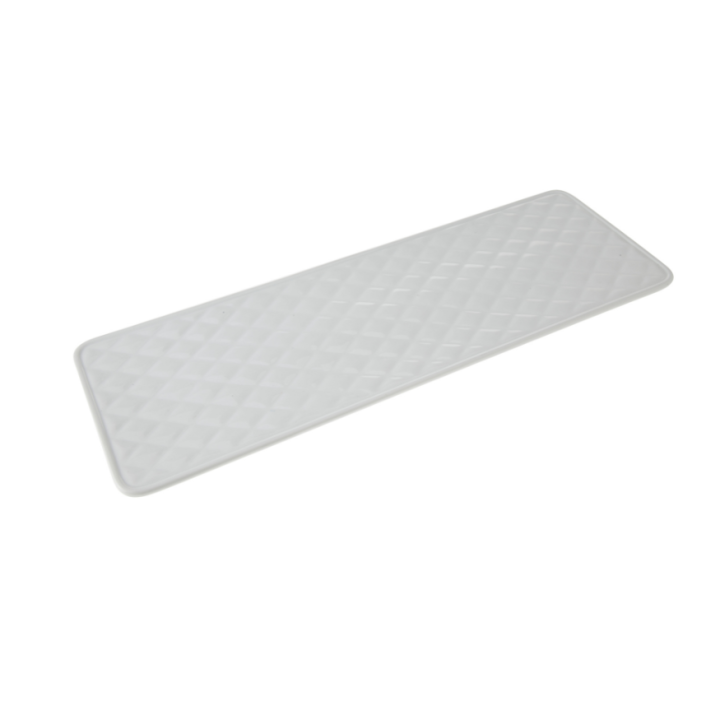 Plat à cake en porcelaine blanc 40.3 x 14 cm - Cosy Trendy