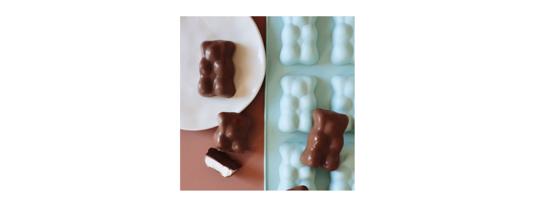 Moule à chocolat en silicone 12 oursons guimauve - Scrapcooking