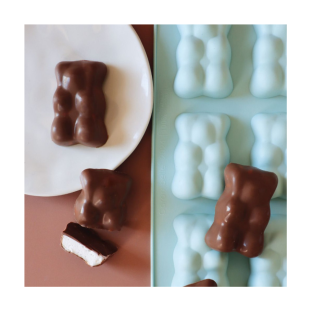 Moule à chocolat en silicone 12 oursons guimauve - Scrapcooking