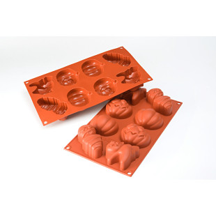 Moule en silicone 8 formes personnages d´Halloween