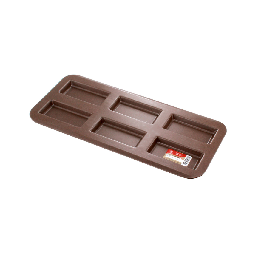 Moule 6 financiers en métal anti adhérent 38 cm - Alice Délice