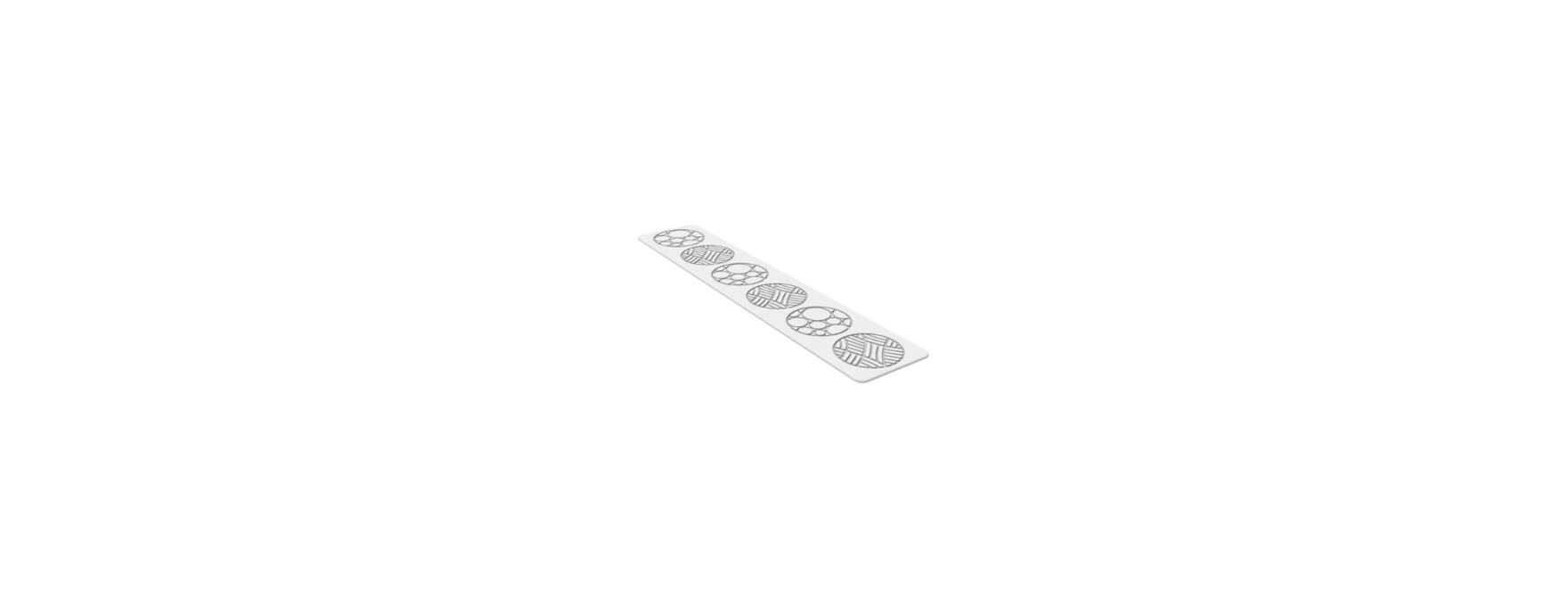 Moule tapis en silicone 3D pour décoration ronde Circles - Silikomart