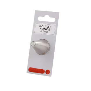 Douille en inox : ronde 7 mm