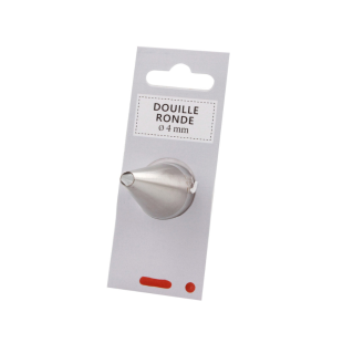 Douille en inox : ronde 4 mm