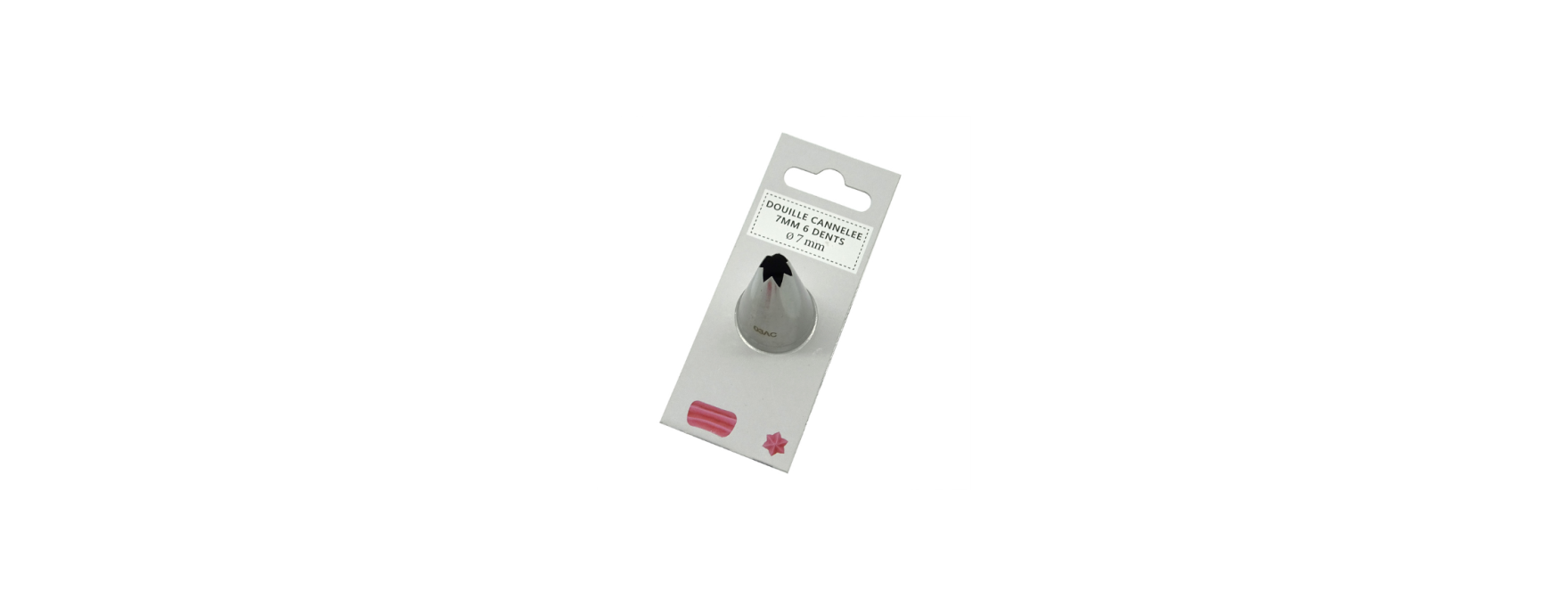 Douille en inox : cannelée 6 dents 7 mm