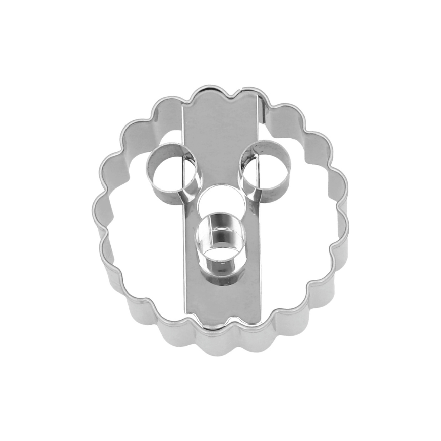 Emporte-pièce Linzer en inox trois trous 5 cm