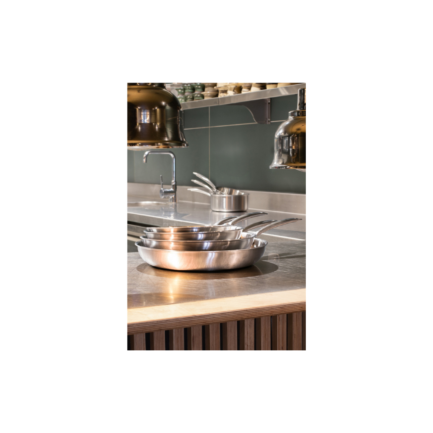 Poêle triply inox 24 cm sans PFAS - Menastyl