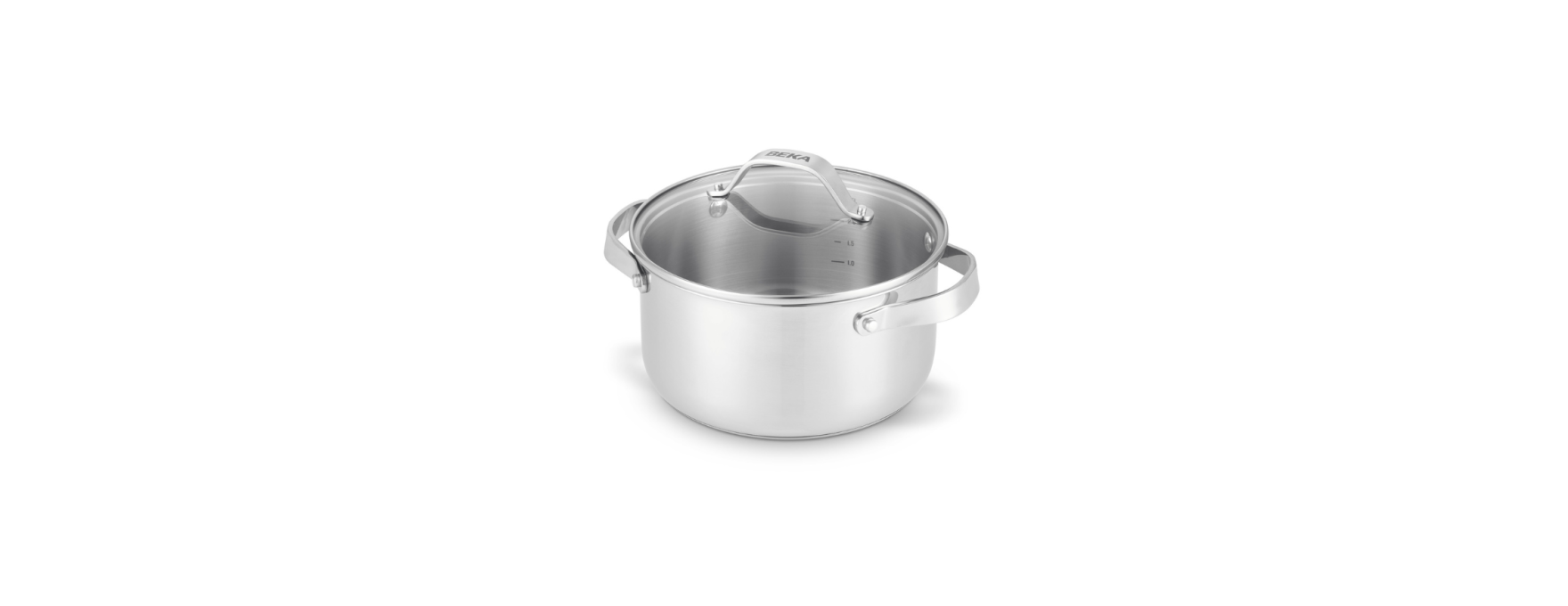 Faitout induction inox avec couvercle verre cicla 24 cm - Be