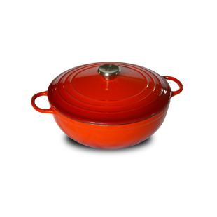 Cocotte en fonte ronde 24 cm avec couvercle 3L Tradition - B
