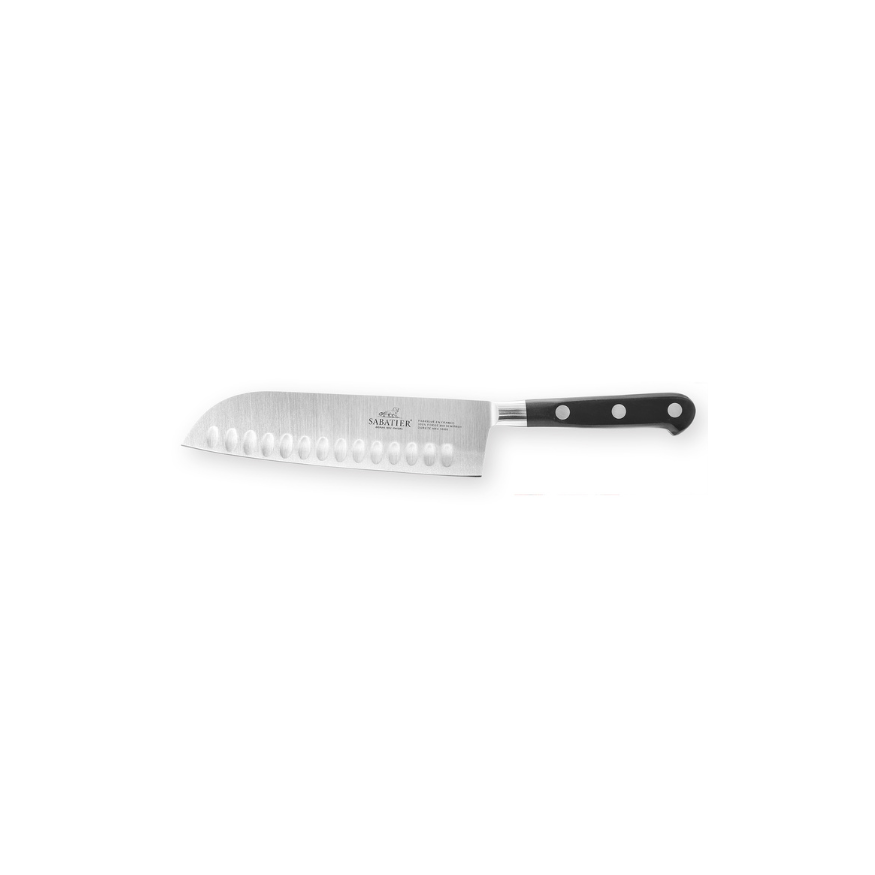 Couteau Santoku alvéolé 18 cm Sabatier forgé  - Alice Délice