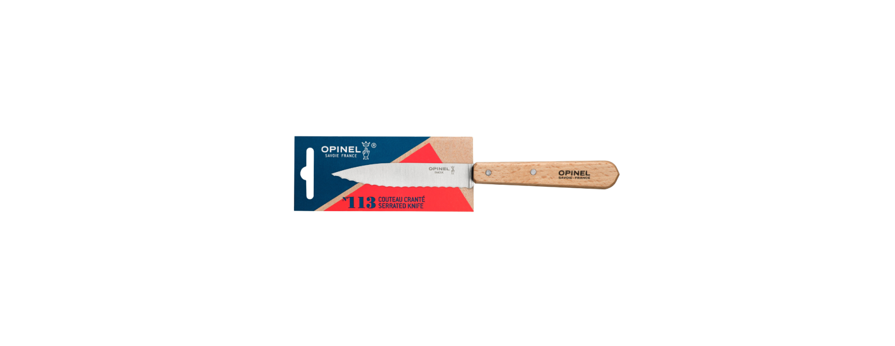 Couteau cranté n°113 naturel - Opinel