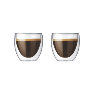 Set de 2 verres double paroi en verre expresso Pavina 80 ml