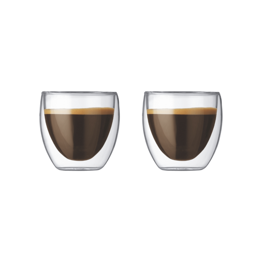 Set de 2 verres double paroi en verre expresso Pavina 80 ml