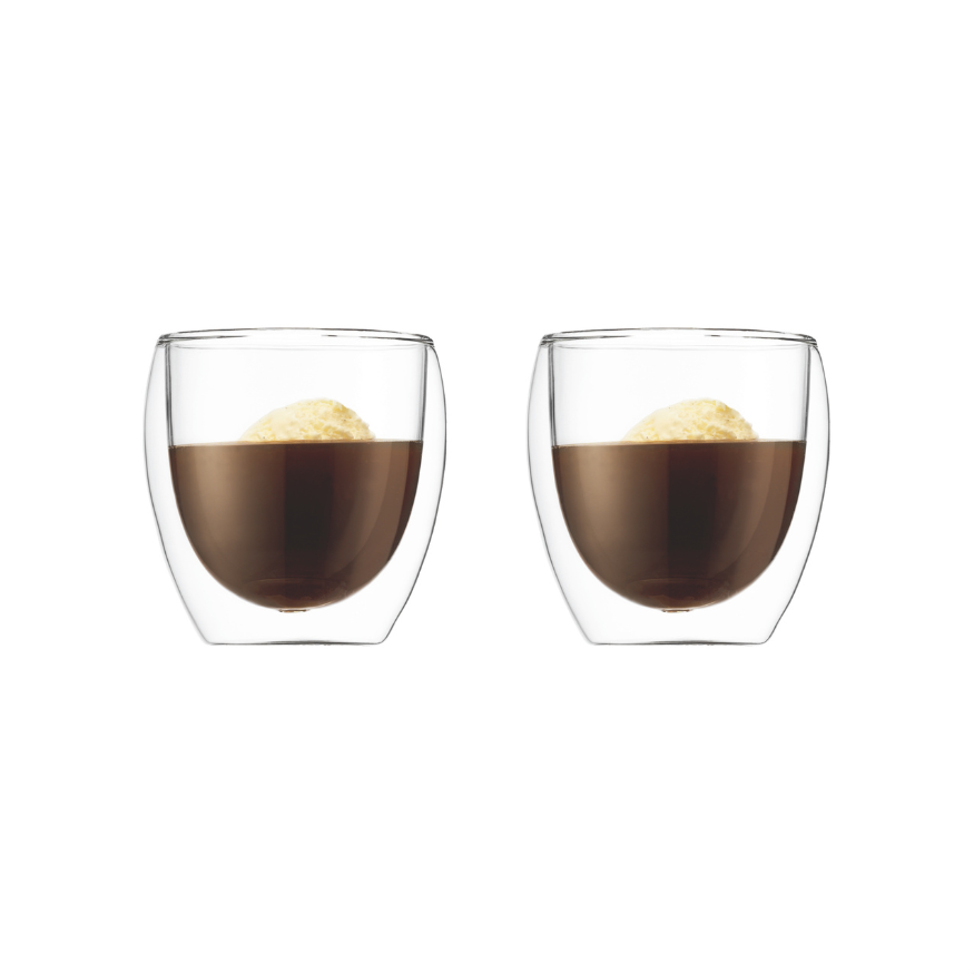 Set de 2 verres double paroi en verre Pavina 250 ml - Bodum