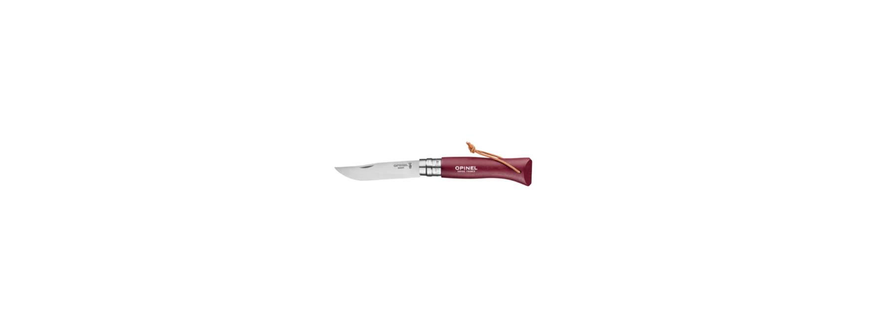 Couteau baroudeur n°8 grenat - Opinel