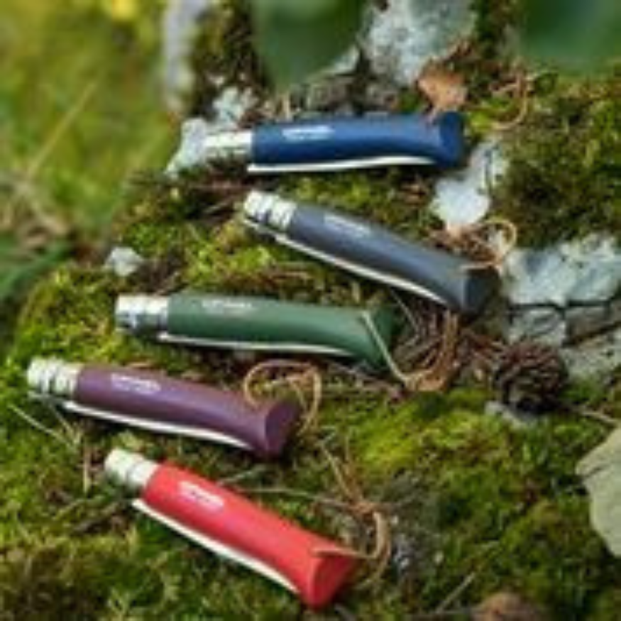 Couteau baroudeur n°8 grenat - Opinel