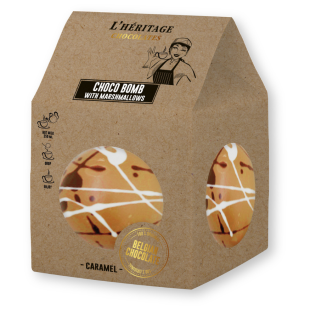 Choco bomb au chocolat au caramel avec marshmallows