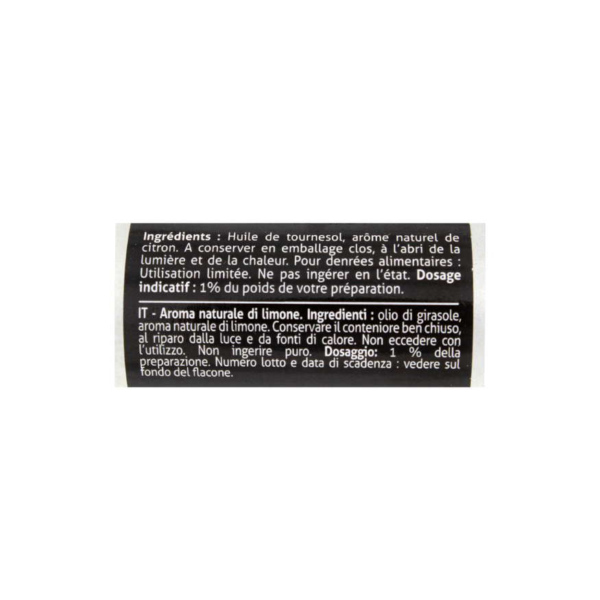 Arôme alimentaire naturel de citron 50 ml - Patisdecor