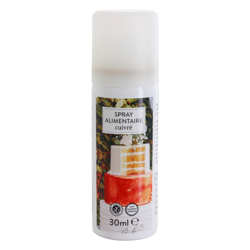 Spray colorant alimentaire cuivré 30 ml