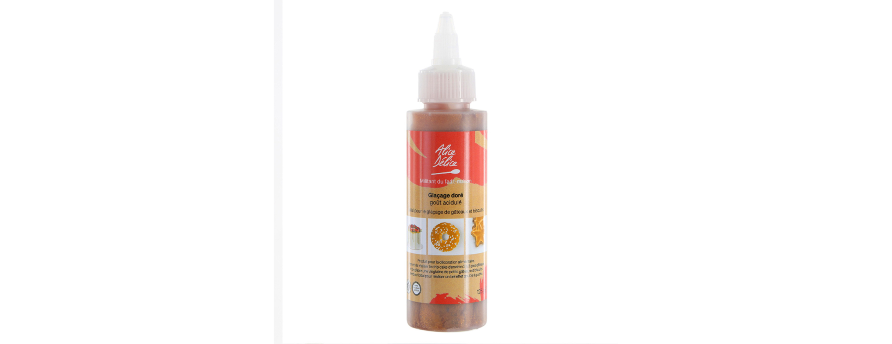 Glaçage drip cake doré goût acidulé 125 gr