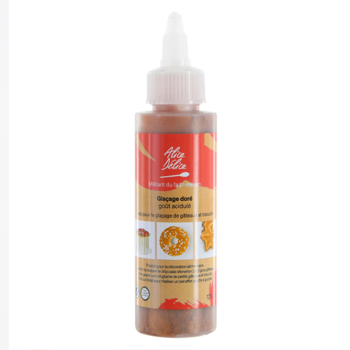 Glaçage drip cake doré goût acidulé 125 gr
