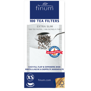 Lot de 100 filtres à thé compostables taille XS 60 x 130 mm