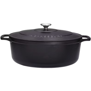 Cocotte en fonte ovale 31 cm noire - Le Chasseur